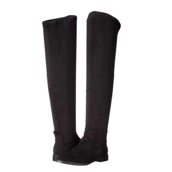 Kenneth Cole Reaction Wind-Y Over the Knee Black Suede Boots - Picture 1 of 16